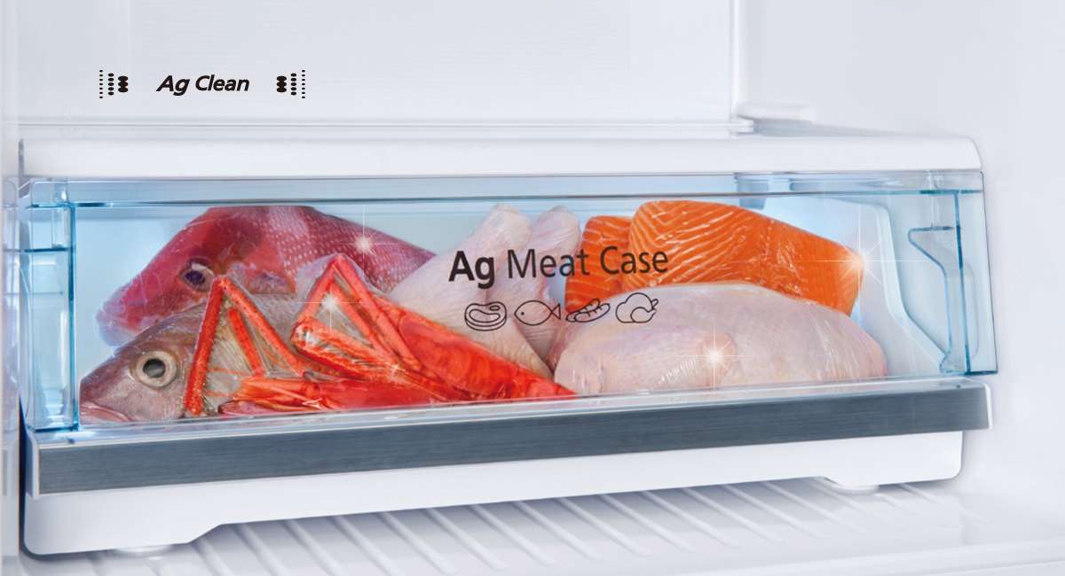 Ngăn trữ đông thịt tinh thể bạc Tủ lạnh Panasonic Inverter 326 lít NR-BL351GAVN
