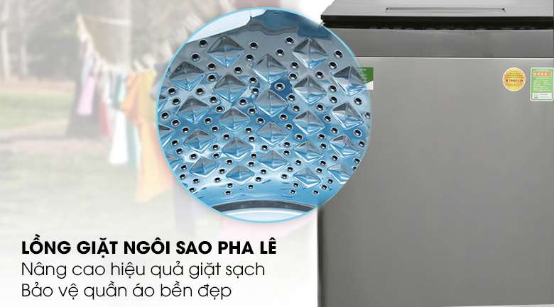 Lồng giặt ngôi sao pha lê - Máy giặt Toshiba Inverter 10 kg AW-DUH1100GV