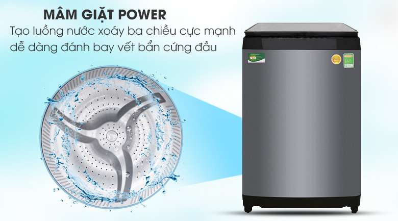Mâm giặt Mega Power Wash - Máy giặt Toshiba Inverter 14 kg AW-DUG1500WV KK